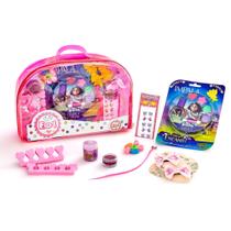 Kit Fashion Beleza Teen Maquiagem Esmalte acessórios beleza Infantil -001020-Bolsa rosa ED1 Brinquedos