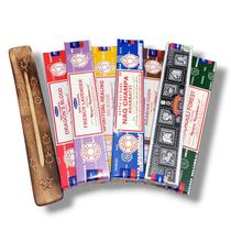 Kit Favoritos - 7 aromas Incenso Satya Massala + incensário