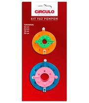 Kit Faz Pompom da Circulo Kit C/ 4 Tamanhos Kit Faz Pompom da Circulo Kit C/ 4 Tamanhos