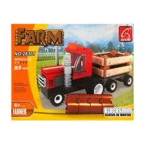 Kit fazenda caminhão farm blocos de montar 93 peças ausini - SY