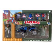 Kit Fazenda Em Ação Trator Fricção e Acessórios - Fenix