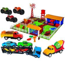 Kit Fazendinha Tabuleiro + Animais + Caminhão Boiadeiro Kit Fazendinha Tabuleiro + Animais + Caminhão Boiadeiro