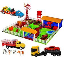 Kit Fazendinha Tabuleiro + Animais + Caminhão Boiadeiro Kit Fazendinha Tabuleiro + Animais + Caminhão Boiadeiro