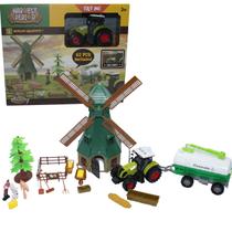 Kit Fazendinha Trator Animais E Moinho Para Montar 62 Peças Kit Fazendinha Trator Animais E Moinho Para Montar 62 Peças