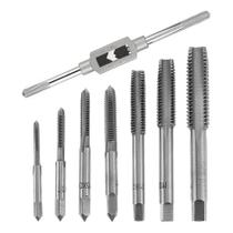 Kit Fazer Rosca Macho 8 Peças Tarracha Vira Macho Profissional 3 a 12mm