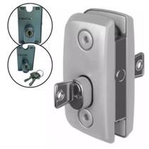 Kit Fechadura 1520 Fosco Blindex Porta De Abrir Vidro Temperado + Chave e Miolo