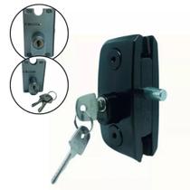 Kit Fechadura 1520 Preto Blindex Porta De Abrir Vidro Temperado + Chave e Miolo Kit Fechadura 1520 Preto Blindex Porta De Abrir Vidro Temperado + Chave e Miolo