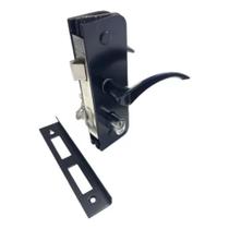 Kit Fechadura 1520ta E Contra Fechadura 1504a/ta Porta Vidro Cor Preto