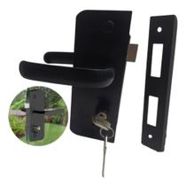 Kit Fechadura 1520ta E Contra Fechadura 1504ta Porta Vidro Cor Preta Kit Fechadura 1520ta E Contra Fechadura 1504ta Porta Vidro Cor Preta