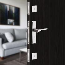 Kit Fechadura Design Espelho Grazia Tetra Chave 40mm Cromado 713T128KIT3CR 3F