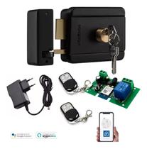Kit Fechadura Elétrica FX 500 com Automação WiFi e 2 Controles Remotos
