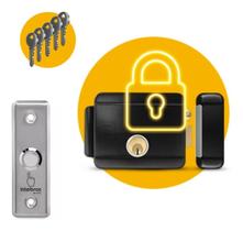 Kit Fechadura Elétrica JFL F101 com Acionador de Abertura BT 5001 Intelbras