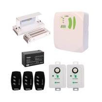 Kit Fechadura Eletroímã DZM150 mais Controle e Botoeira