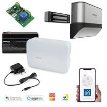 Kit Fechadura Eletroímã FE 21150 D com Automação WiFi e Energia Ininterrupta