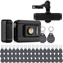 Kit Fechadura Eletrônica FX 3000 MF com 50 Chaveiros RFID e Mola Aérea