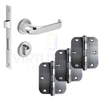 Kit Fechadura Externa Duna Imab + 3 Dobradiças C/Red de Inox Kit Fechadura Externa Duna Imab + 3 Dobradiças C/Red de Inox