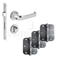Kit Fechadura Externa Duna Imab + 3 Dobradiças C/Red de Inox Kit Fechadura Externa Duna Imab + 3 Dobradiças C/Red de Inox