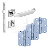 Kit Fechadura Externa Tera Imab + 3 Dobradiças C/Red de Inox Kit Fechadura Externa Tera Imab + 3 Dobradiças C/Red de Inox