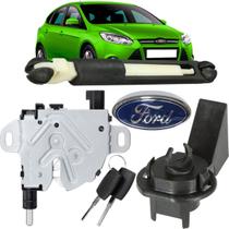 Kit Fechadura Haste Suporte Capo e Emblema Focus 2009 a 2012