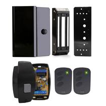 Kit Fechadura M150 Suporte Pega Vidro Botoeira AF12 Controle Kit Fechadura M150 Suporte Pega Vidro Botoeira AF12 Controle