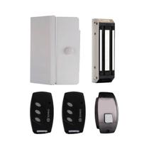 Kit Fechadura Magnetica Eletroimã M150 e Controle Cor Cinza