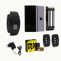 Kit Fechadura Magnética Eletroímã sem Fio Controles Botoeira Completo Ipec Kit Fechadura Magnética Eletroímã sem Fio Controles Botoeira Completo Ipec