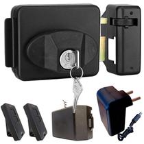 Kit fechadura traver 90 62mm portão social aciona por controle remoto Kit fechadura traver 90 62mm portão social aciona por controle remoto