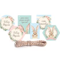 Kit Fechamento Para Presente Coelha Bella - 13 Peças - Cromus Páscoa - Rizzo Embalagens Kit Fechamento Para Presente Coelha Bella - 13 Peças - Cromus Páscoa - Rizzo Embalagens