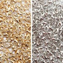 Kit Fecho Lagosta Metal Dourado e Níquel 10mm 160pçs 80g Bijuteria