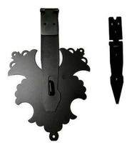 Kit Fecho Medalhão + 4 Dobradiças L116 Preto