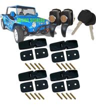 Kit Fecho Miolo Maçaneta Capo Motor Buggy Todos + Dobradiça