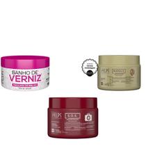 Kit Felps Banho De Verniz 300g + Sos 300g + Marula 300g