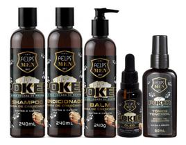 Kit Felps Men - Sh.+cond.+balm 240ml+óleo 30ml+tônico 60ml Kit Felps Men - Sh.+cond.+balm 240ml+óleo 30ml+tônico 60ml