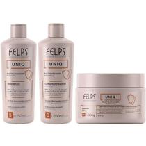 Kit Felps Uniq - Shampoo + Condicionador + Máscara