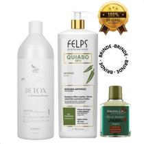 Kit Felps Xbtx Quiabo Okra Selante 1l+shampoo Antirresíduo1l