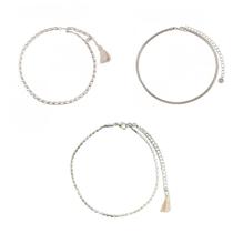 Kit Feminino Choker Prateada Kit Feminino Choker Prateada