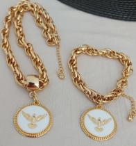 Kit Feminino espírito santo Banhado A Ouro 18k Kit Feminino espírito santo Banhado A Ouro 18k