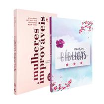 Kit Feminino Minhas Anotações Bíblicas - Aquarela + Mulheres Improváveis - Editora Vida