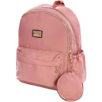 Kit Feminino Mochila Costas 2 Compartimentos + Porta Moedas