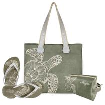 Kit Feminino Praia Bolsa Chinelo Necessaire Magicc Kit-244