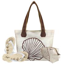 Kit Feminino Praia Bolsa Chinelo Necessaire Magicc Kit-245