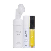 Kit Femme9 Espuma de Limpeza Gel Fixador e Hidra Fruit Abacaxi (3 produtos) Kit Femme9 Espuma de Limpeza Gel Fixador e Hidra Fruit Abacaxi (3 produtos)