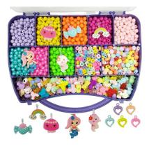 Kit Férias Montando Bijuterias Miçangas Infantil Borboleta