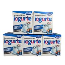Kit Fermento Lácteo Iogurte VIVO 5 unidades