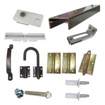 KIt Ferr Porta Camarao 82cm Completo Com trilho de alumínio, dobradiça, puxador e fecho acabamento Bronze