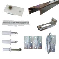 Kit Ferragens p/ Porta Camarão Com Dobradiça - 90 cm Bronze - Alfer - KTC-309DF