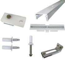 Kit Ferragens p/ Porta Camarão Sem Dobradiça - 90 cm Branco - Alfer - KTC-309CB Kit Ferragens p/ Porta Camarão Sem Dobradiça - 90 cm Branco - Alfer - KTC-309CB