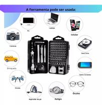 Kit Ferramenta 115 Chaves Precisão Reparo Celular Notebook Tablet - Lelong