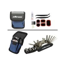 Kit Ferramenta Bicicleta Canivete 16 Funções com Remendo Reparo Bolsa