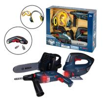 Kit Ferramenta Bosch Brinquedo Furadeira Gira E Faz Barulho - Bosch Mini